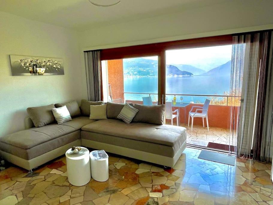 Ferienwohnung Studio Belvedere Brezzo Exteriör bild